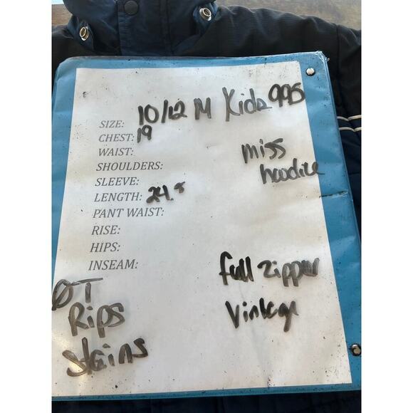 Reebox Vintage Cowboys Boys Kids M 10-12 Blue Nylon Coat - Picture 13 of 14